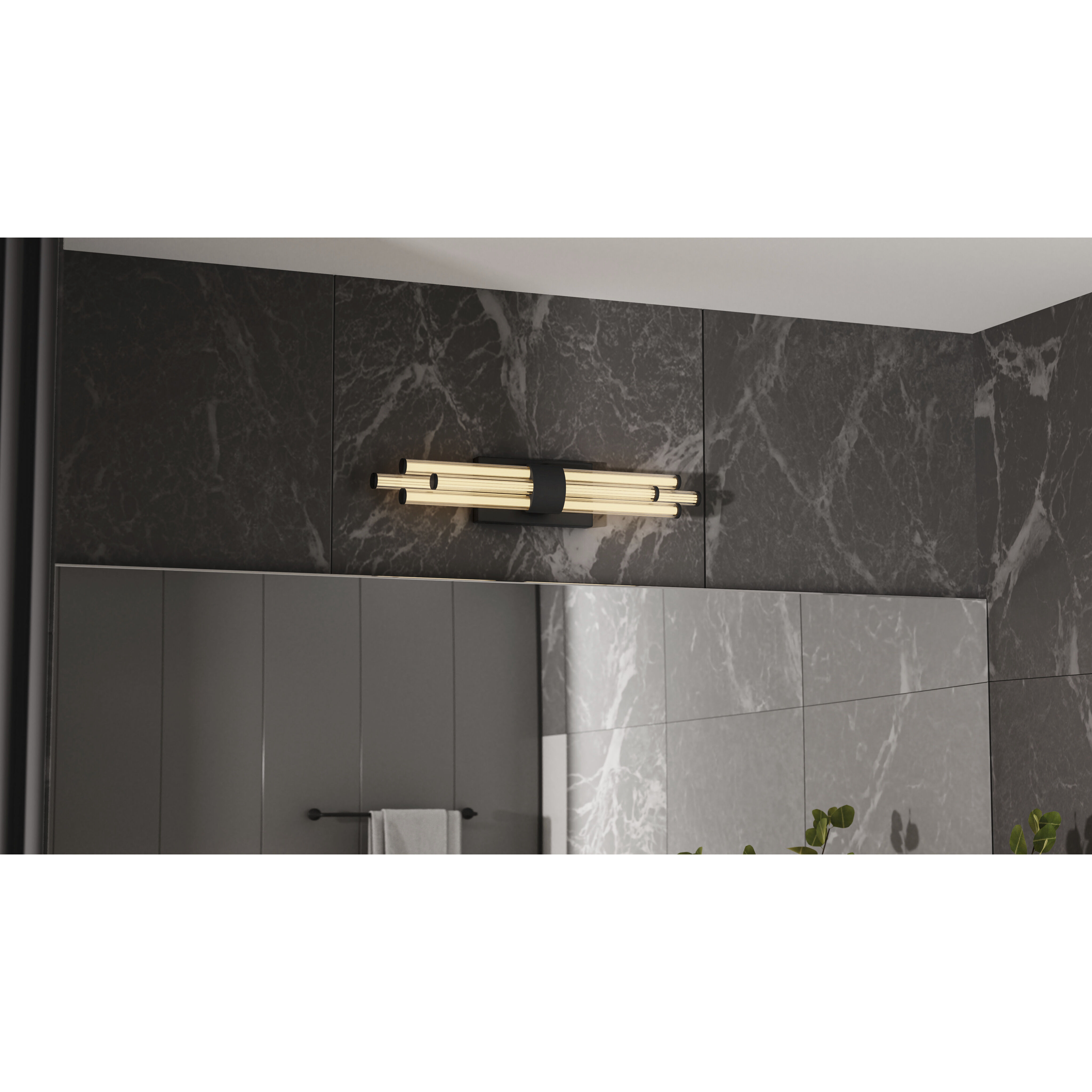Talbott LED 24 inch Matte Black Bath Light Wall Light, Medium