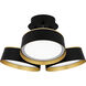 Byrnes LED 19 inch Matte Black Semi-Flush Mount Ceiling Light, Large