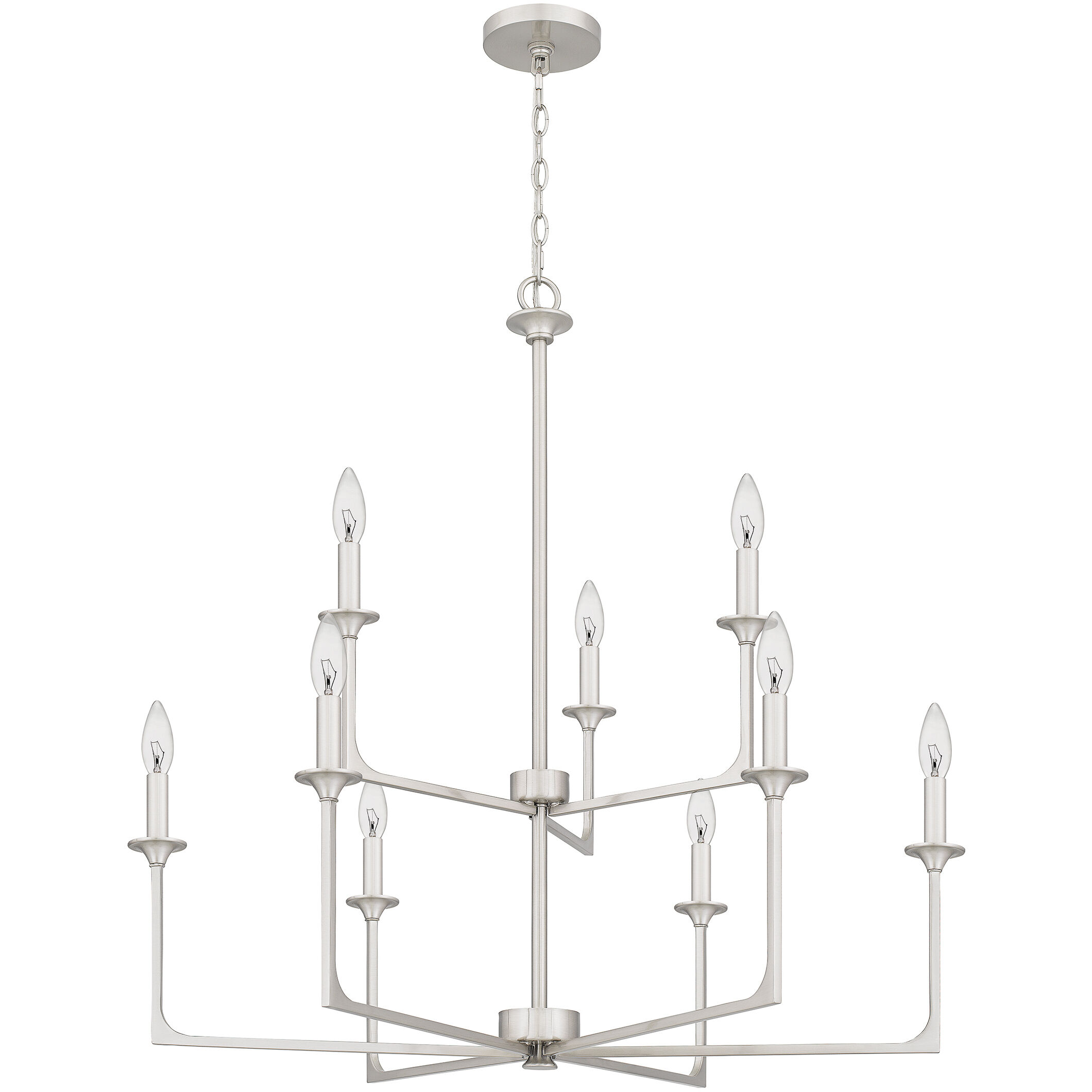 Prescott 9 Light 32 inch Brushed Nickel Chandelier Ceiling Light
