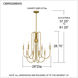 Cabry 8 Light 28 inch Brushed Weathered Brass Chandelier Ceiling Light