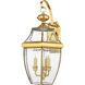 Newbury 3 Light 23 inch Polished Brass Outdoor Wall Lantern