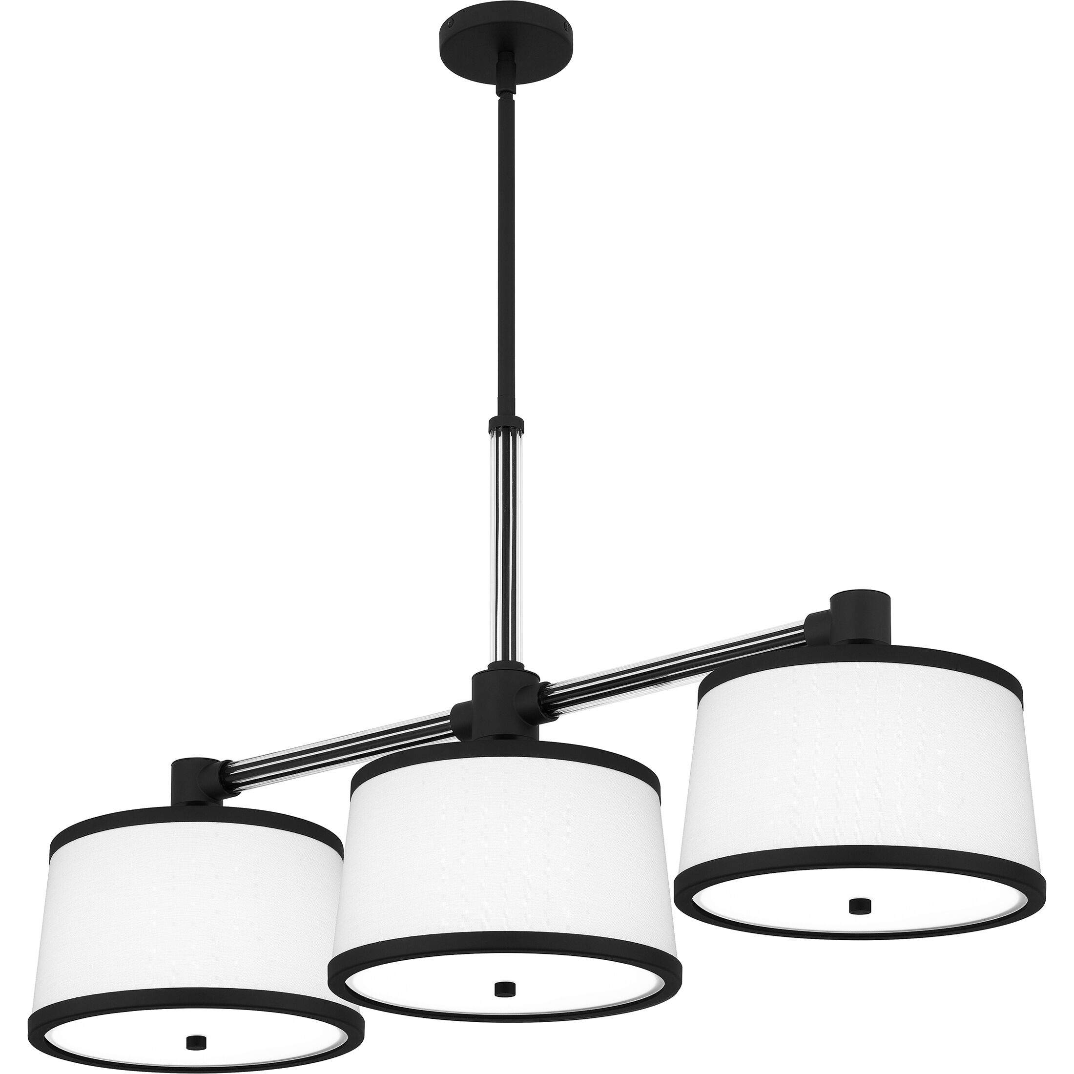 Kylen 3 Light 42 inch Matte Black Island Light Ceiling Light