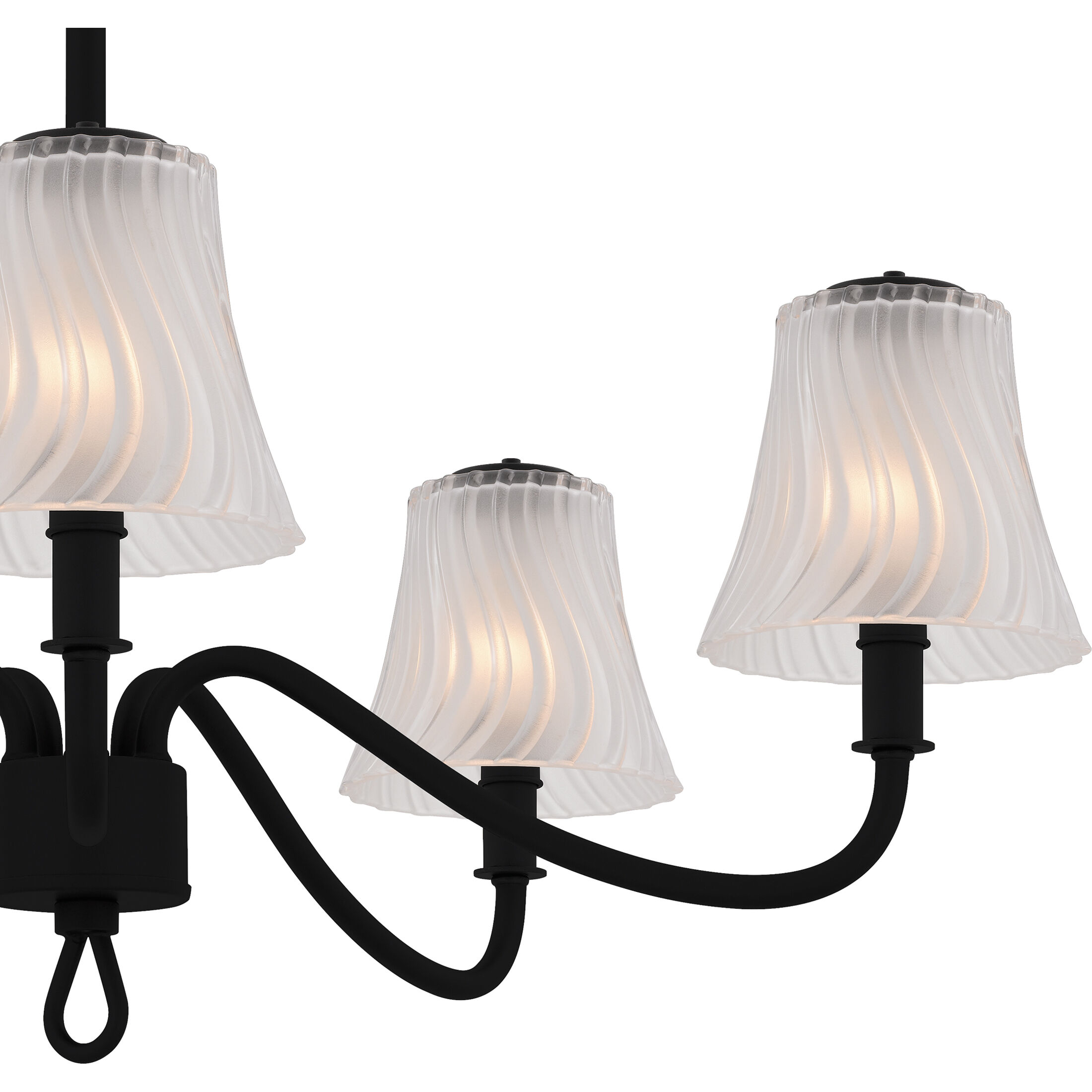 McKinney 5 Light 29.5 inch Matte Black Chandelier Ceiling Light