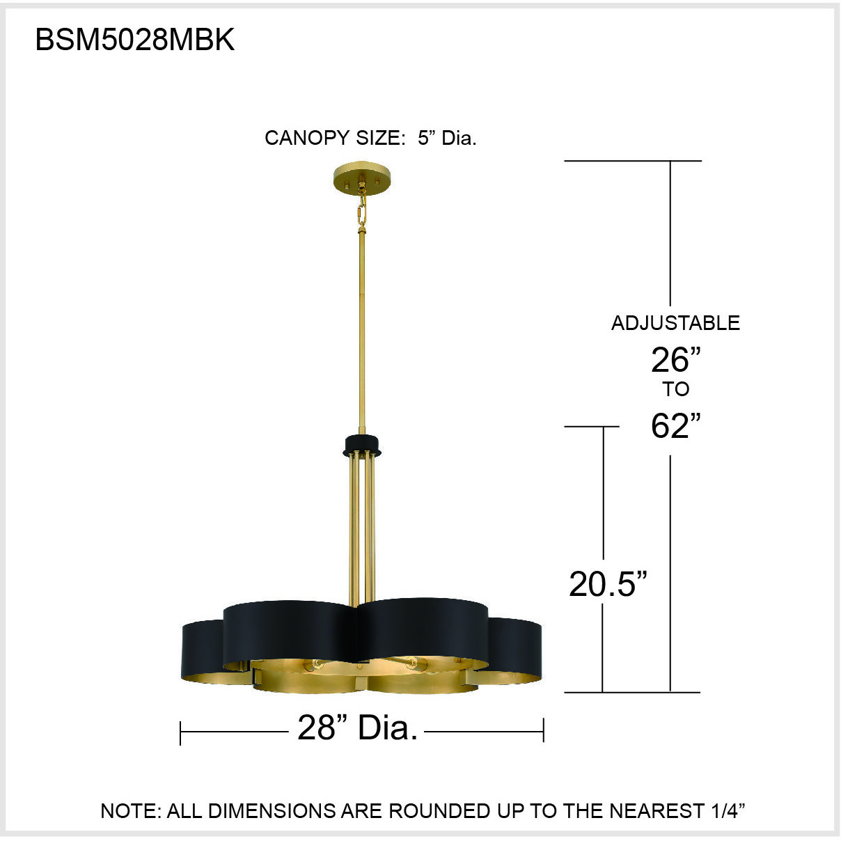 Balsam 6 Light 28 inch Matte Black Chandelier Ceiling Light