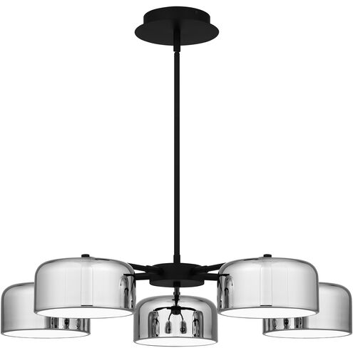 Gabriel 32 inch Matte Black Chandelier Ceiling Light