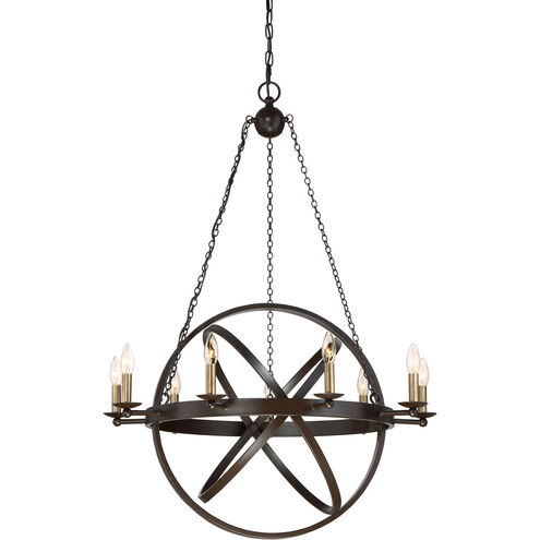 Eons 9 Light 32 inch Western Bronze Chandelier Ceiling Light