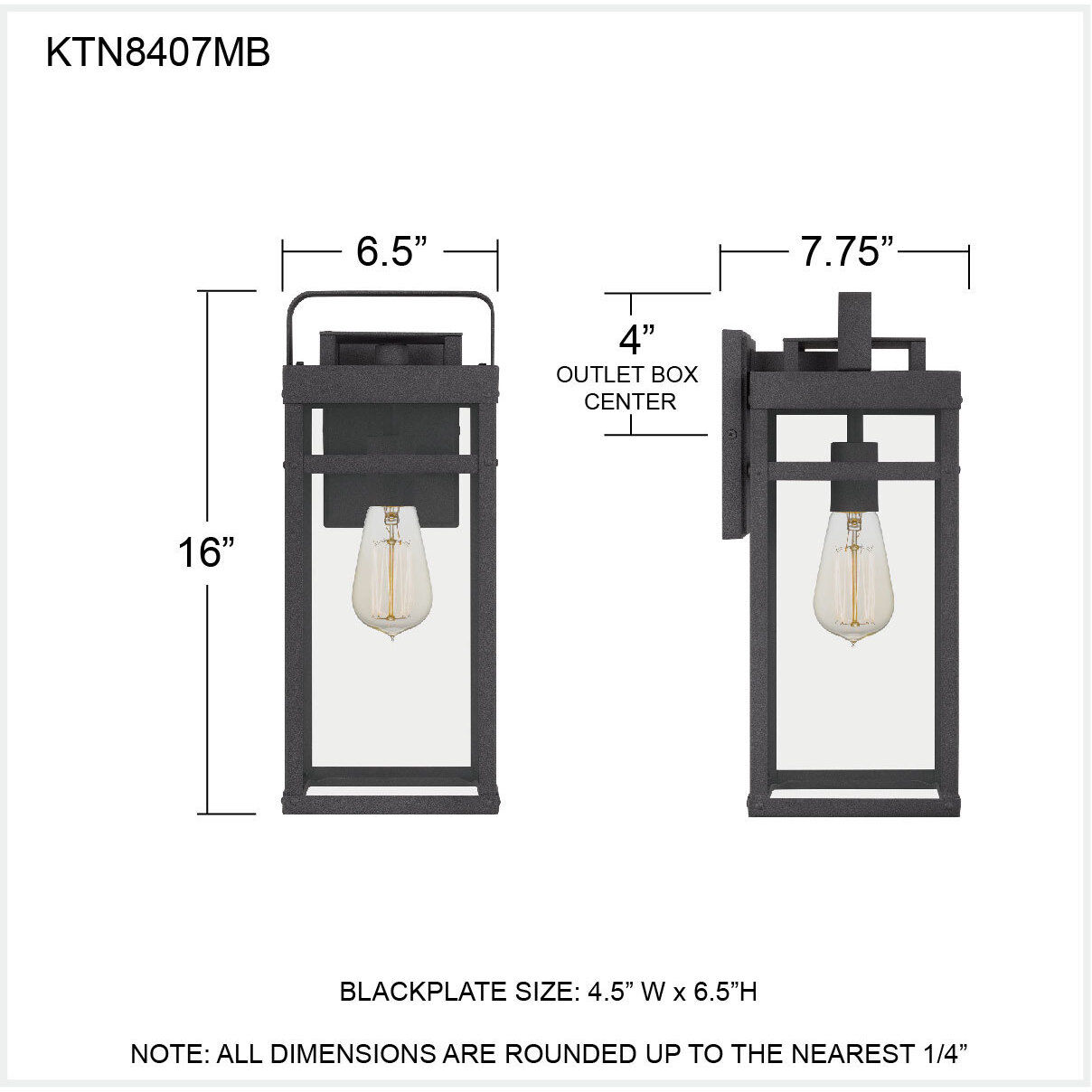 Keaton Outdoor Wall Lantern, Medium