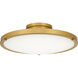 Donne LED 15.75 inch Brushed Gold Semi-Flush Mount Ceiling Light, Medium