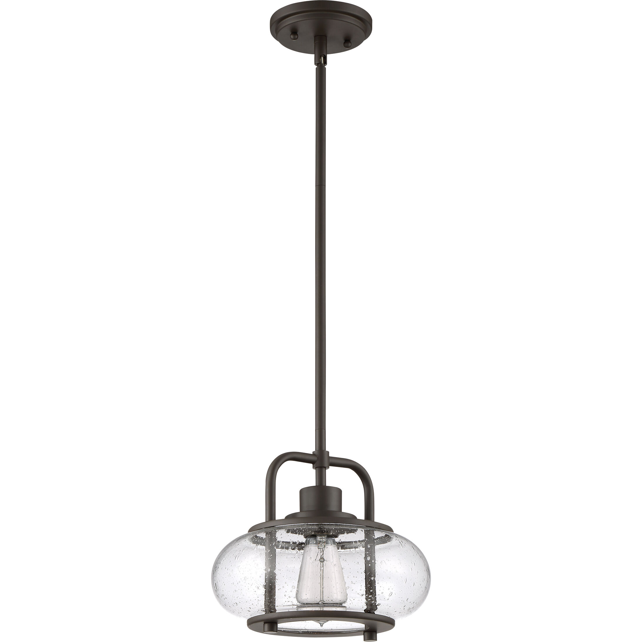 Trilogy 1 Light 10 inch Old Bronze Mini Pendant Ceiling Light