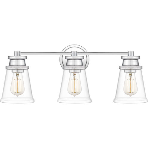 Haverfield 3 Light 24 inch Polished Chrome Bath Light Wall Light