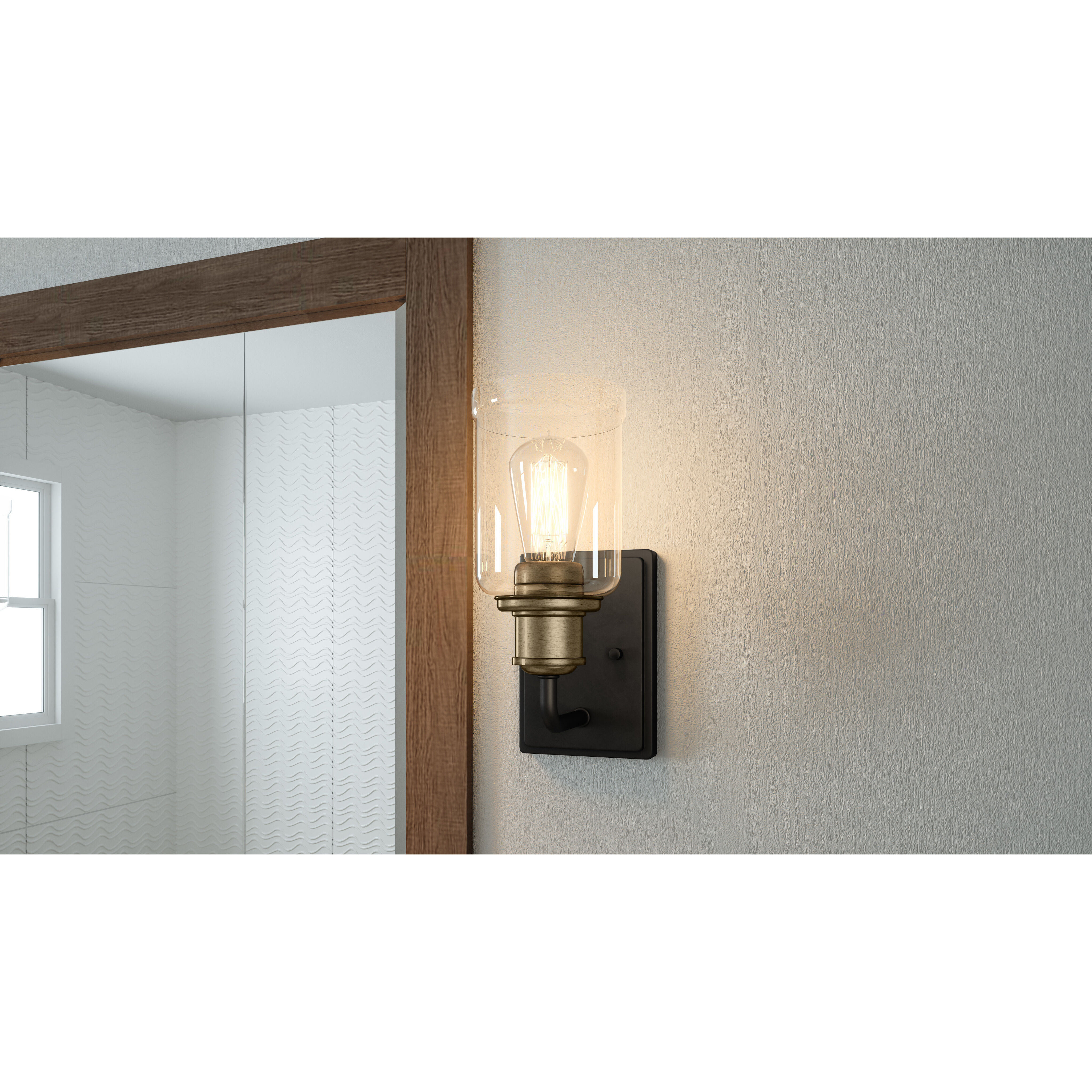 Cox 1 Light 4.5 inch Matte Black Wall Sconce Wall Light, Small