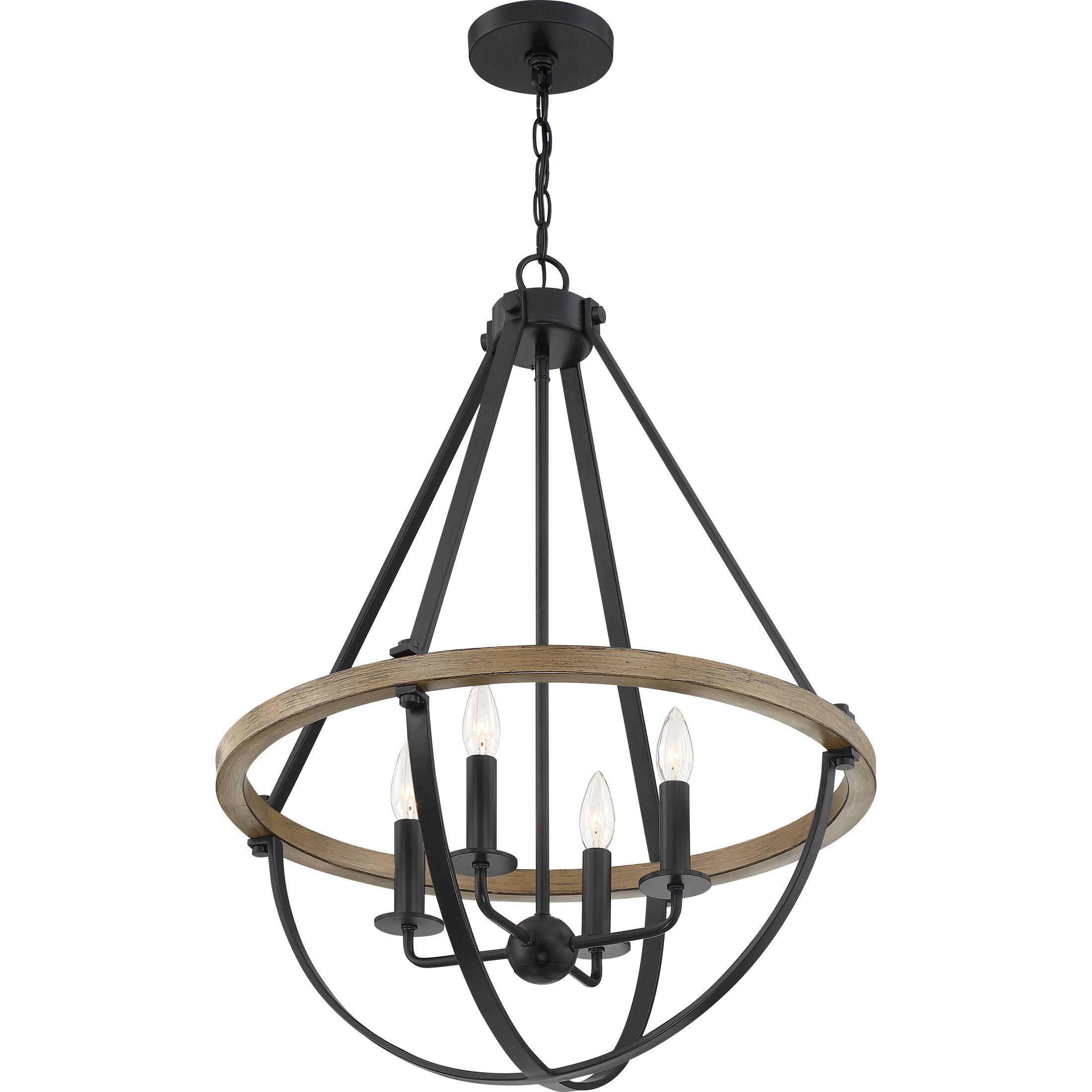 Bartlett 4 Light 22 inch Earth Black Pendant Ceiling Light