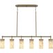 Gianna 6 Light 41 inch Bronze Gold Island Light Ceiling Light