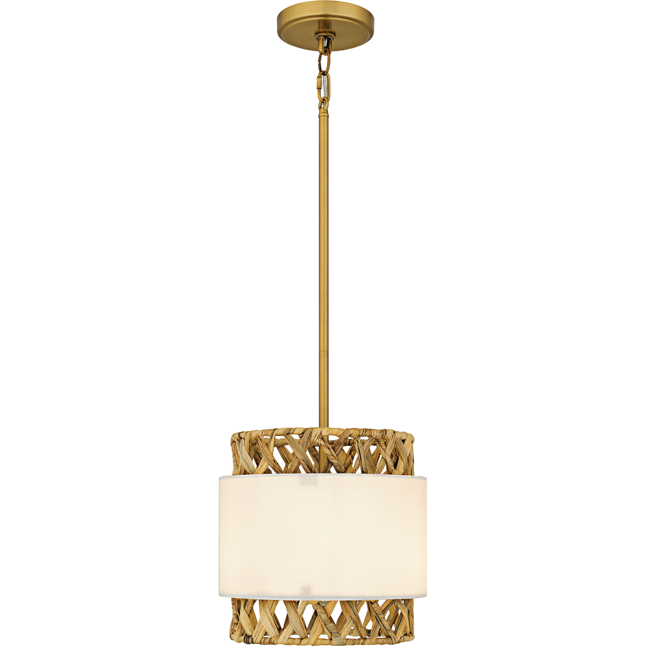 Kate 1 Light 10 inch Brushed Gold Mini Pendant Ceiling Light, Small