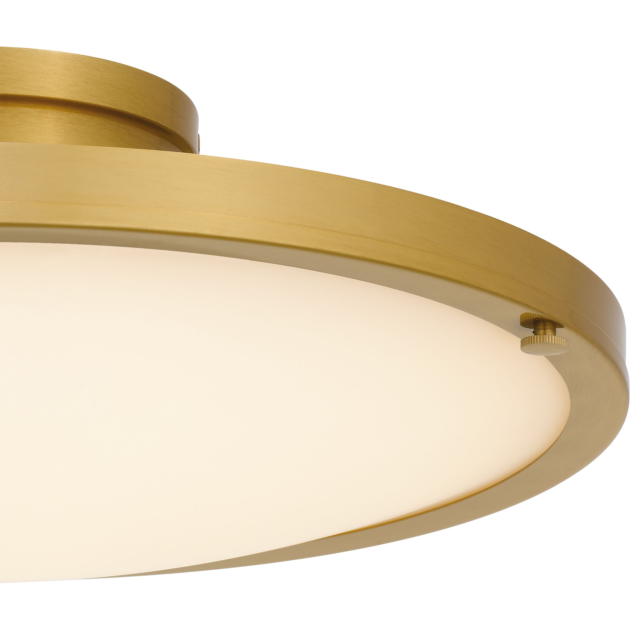 Donne LED 15.75 inch Brushed Gold Semi-Flush Mount Ceiling Light, Medium