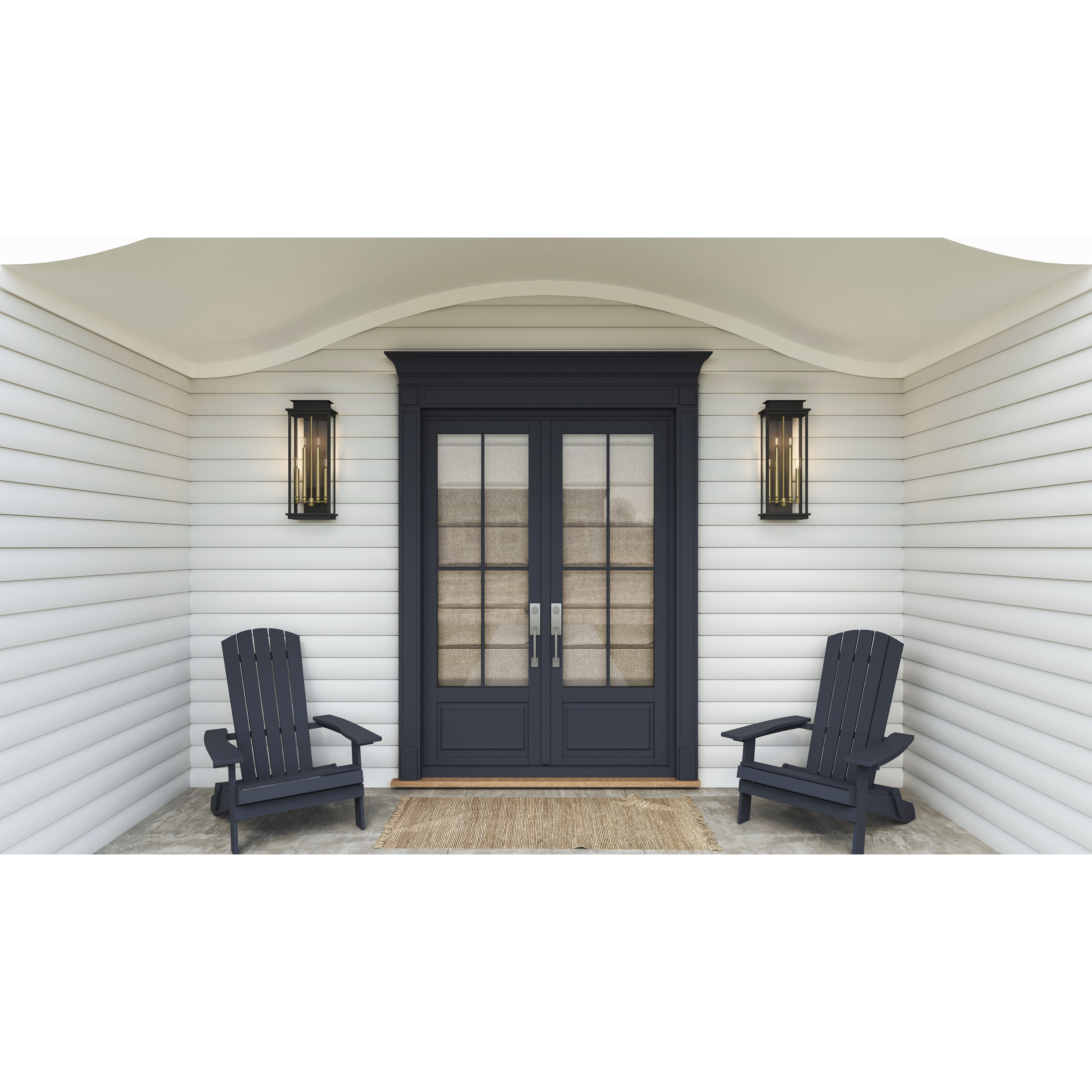 Noelle 4 Light 26 inch Matte Black Outdoor Wall Lantern, Extra Large