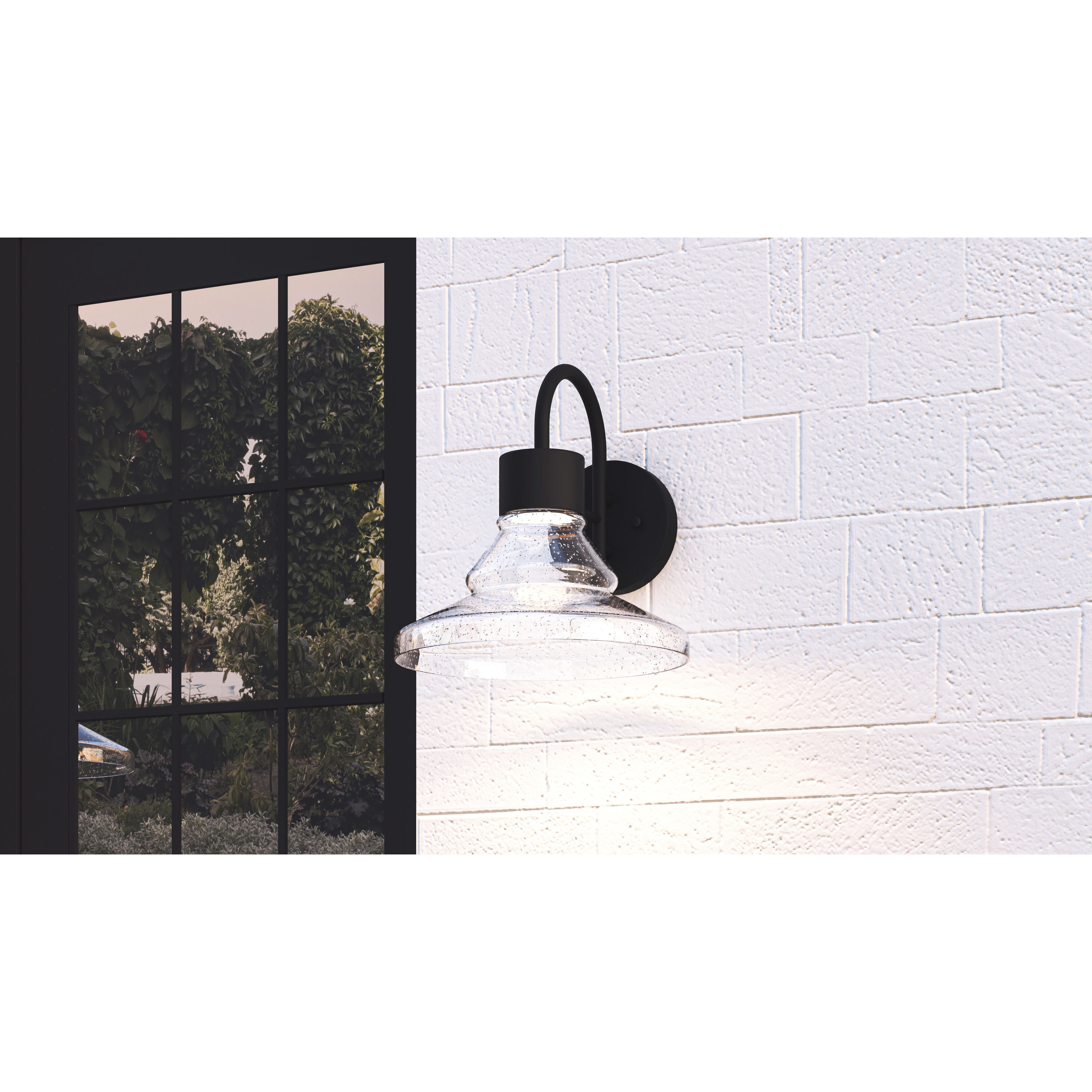 Felix LED 12 inch Matte Black Outdoor Wall Lantern