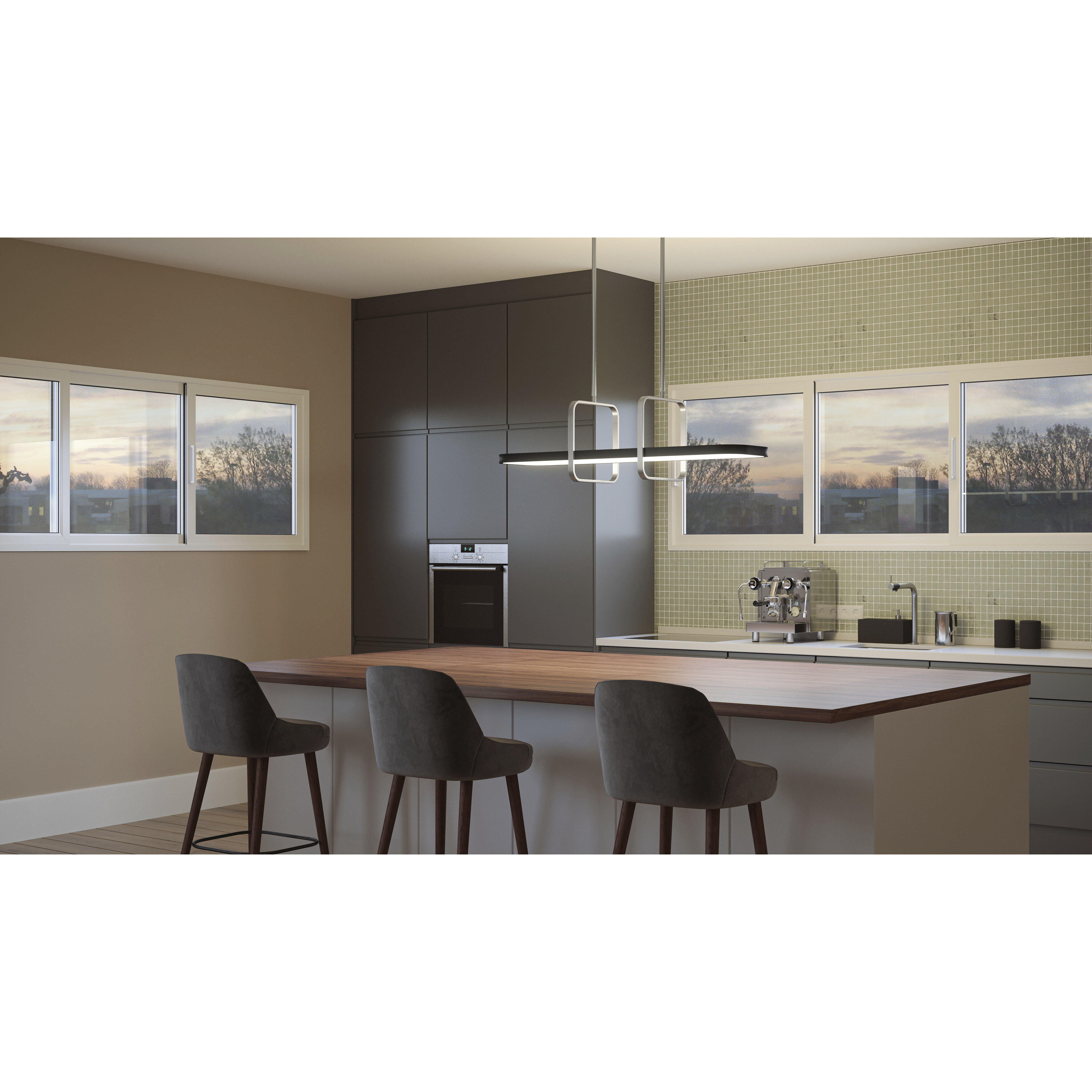 Zimmers LED 42.25 inch Brushed Nickel Island Light Ceiling Light