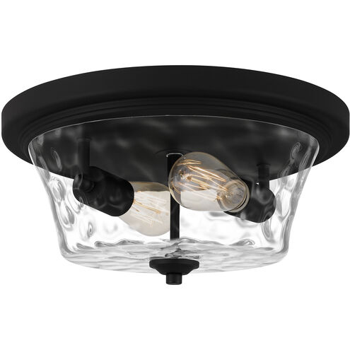 Acacia 2 Light 14 inch Matte Black Flush Mount Ceiling Light