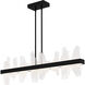 Aurelia LED 42 inch Matte Black Linear Chandelier Ceiling Light, Medium