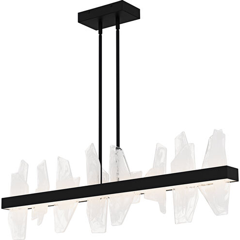 Aurelia LED 42 inch Matte Black Linear Chandelier Ceiling Light, Medium