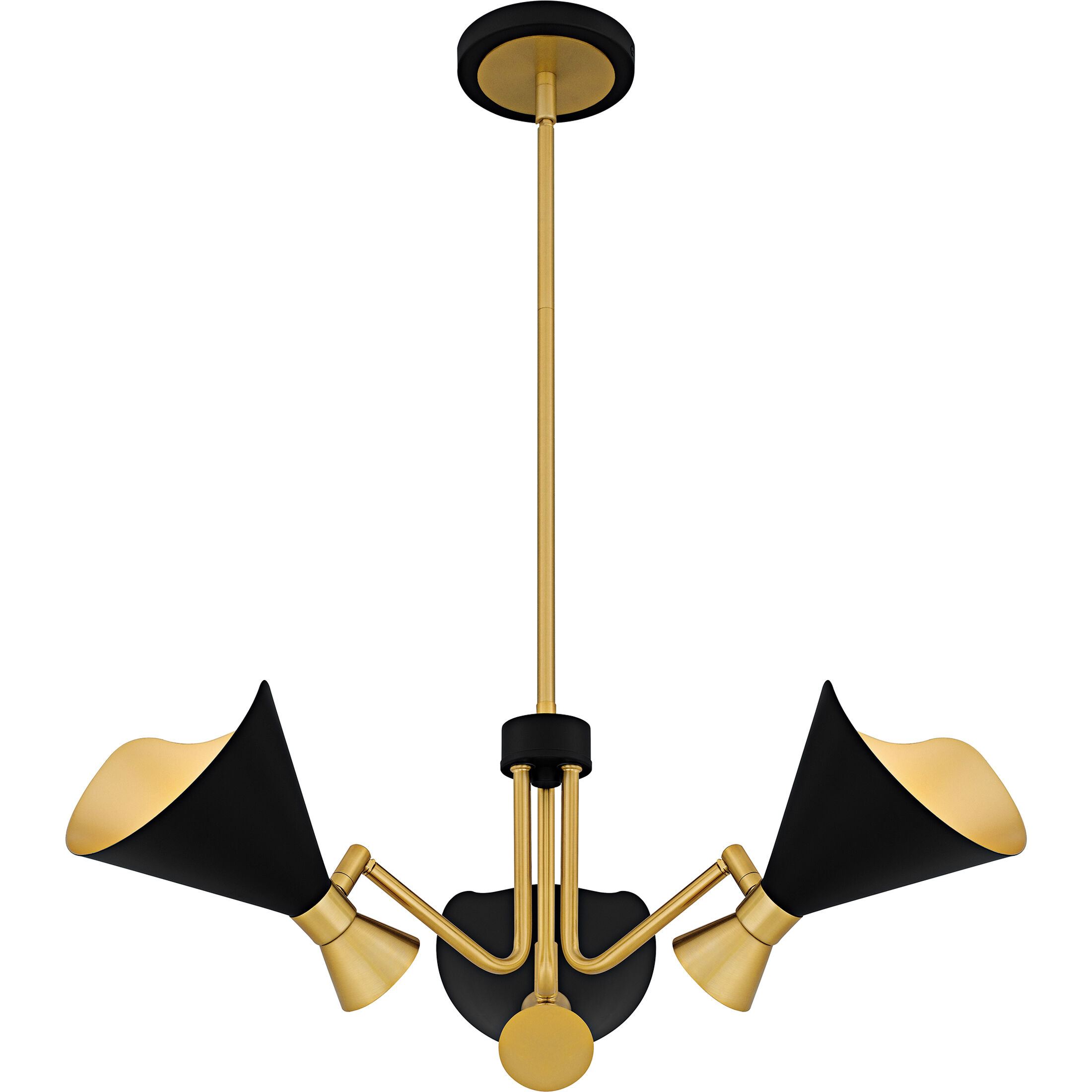 Arden 3 Light 26 inch Matte Black Chandelier Ceiling Light