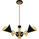 Arden 3 Light 26 inch Matte Black Chandelier Ceiling Light
