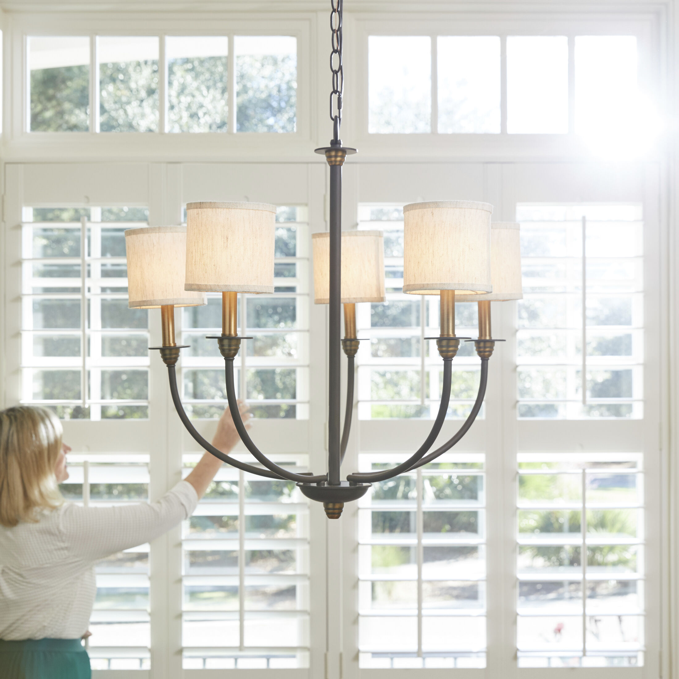 Audley 5 Light 26 inch Old Bronze Chandelier Ceiling Light