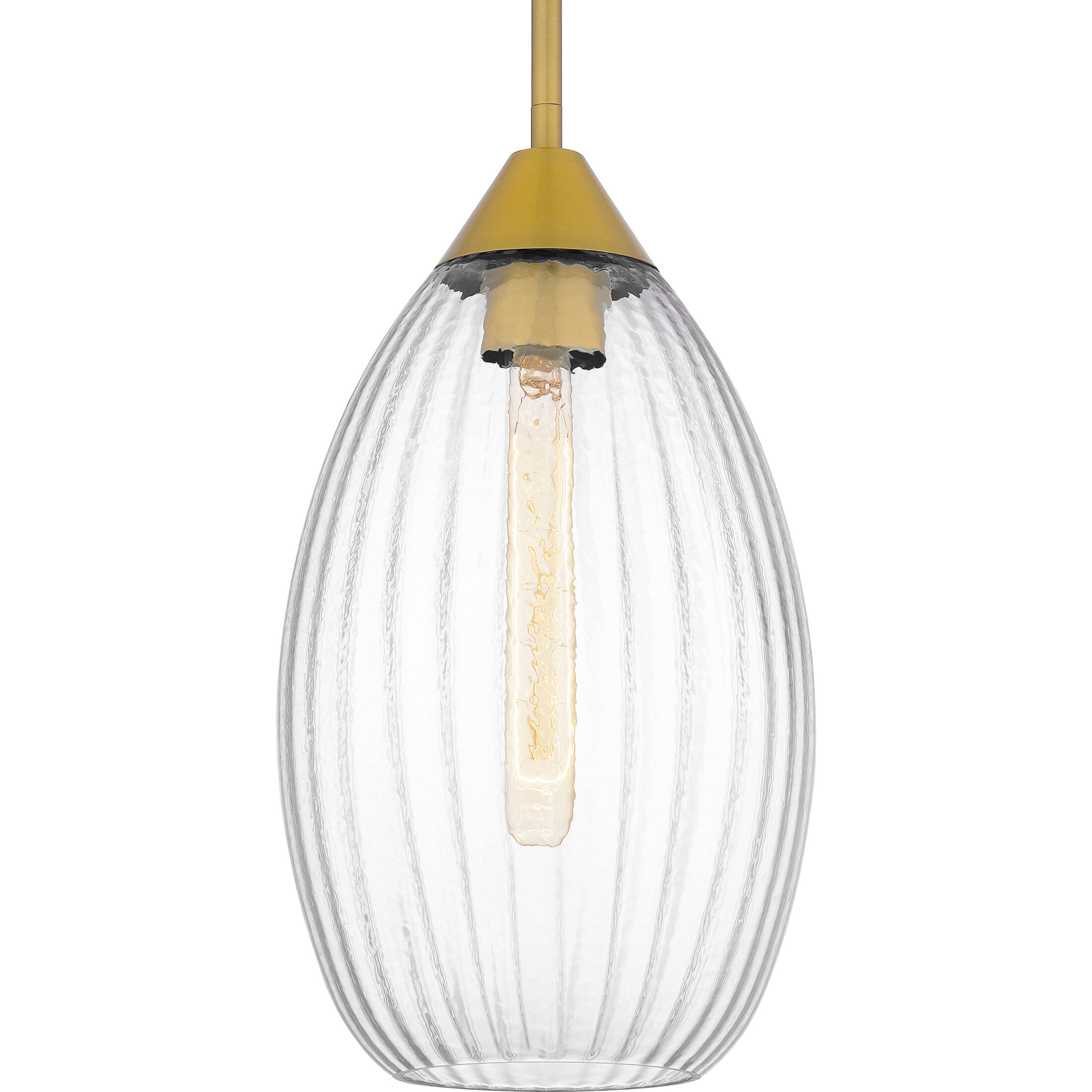 Marza 1 Light 8.5 inch Brushed Gold Mini Pendant Ceiling Light, Small