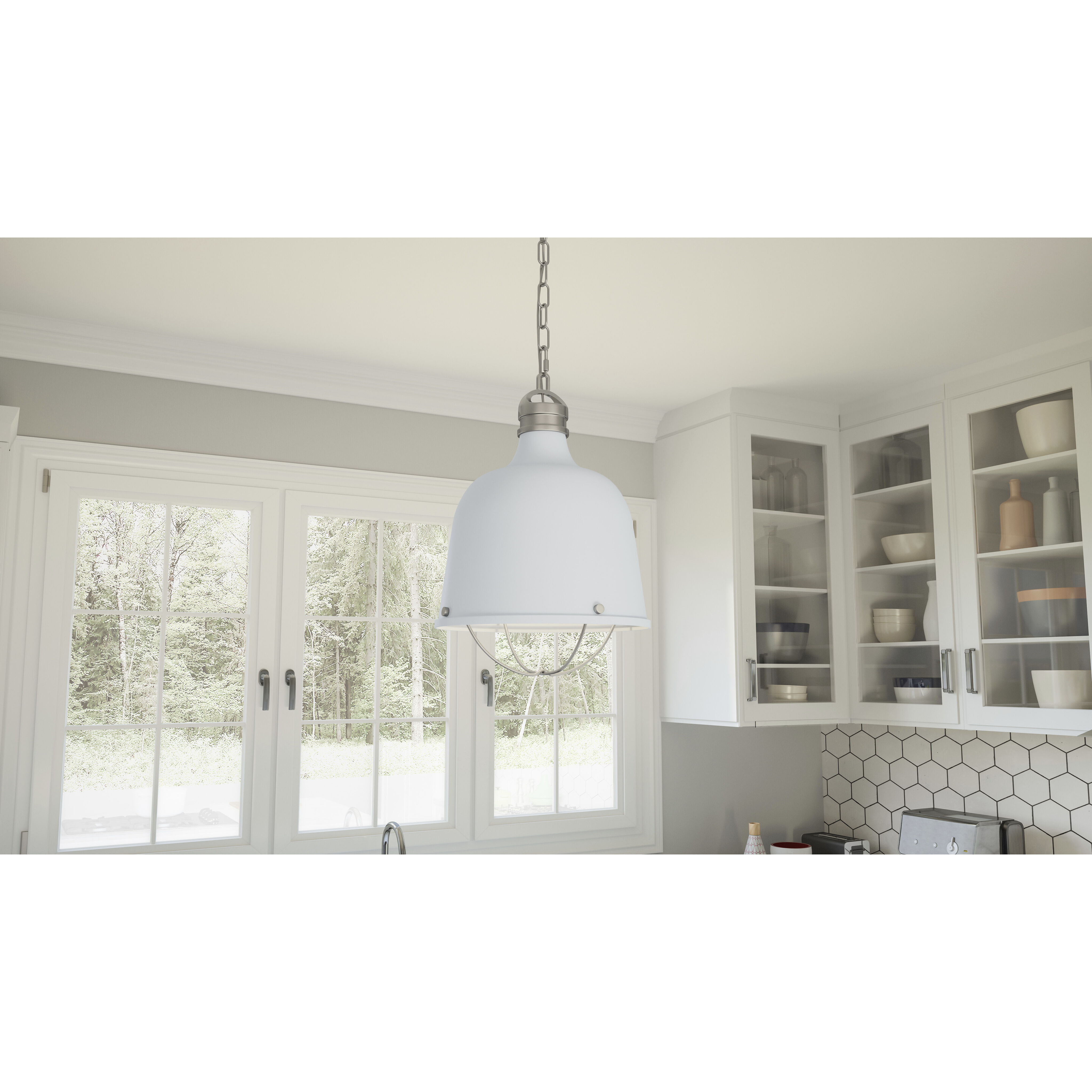 Adlington 1 Light 11.5 inch Brushed Nickel Mini Pendant Ceiling Light, Small