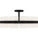 Sweeney 6 Light 30 inch Matte Black Semi-Flush Mount Ceiling Light, Extra Large