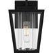 Jett 1 Light 10 inch Matte Black Outdoor Wall Lantern, Small