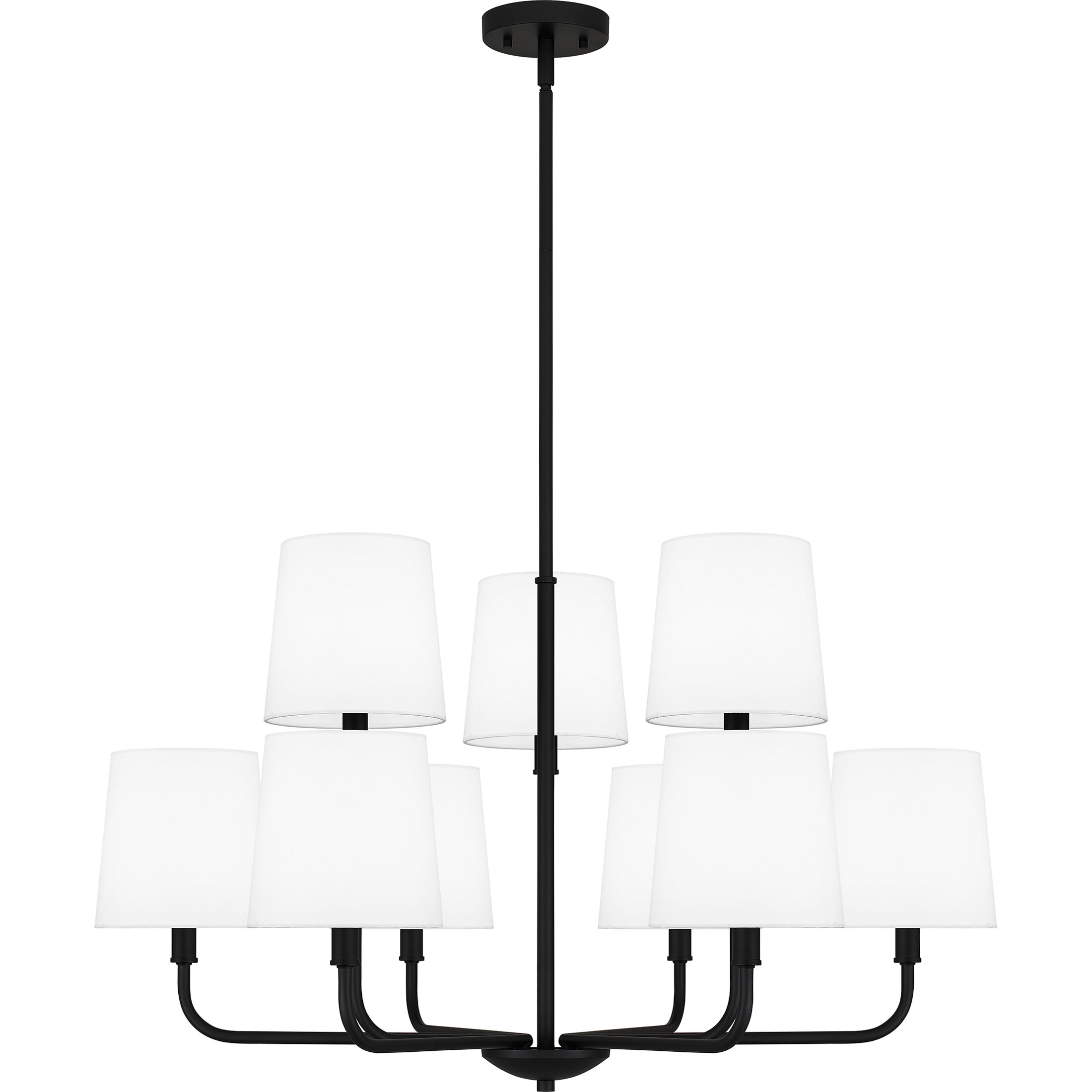 Gallagher 9 Light 32 inch Matte Black Chandelier Ceiling Light
