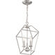 Aviary 3 Light 10 inch Brushed Nickel Foyer Chandelier Ceiling Light