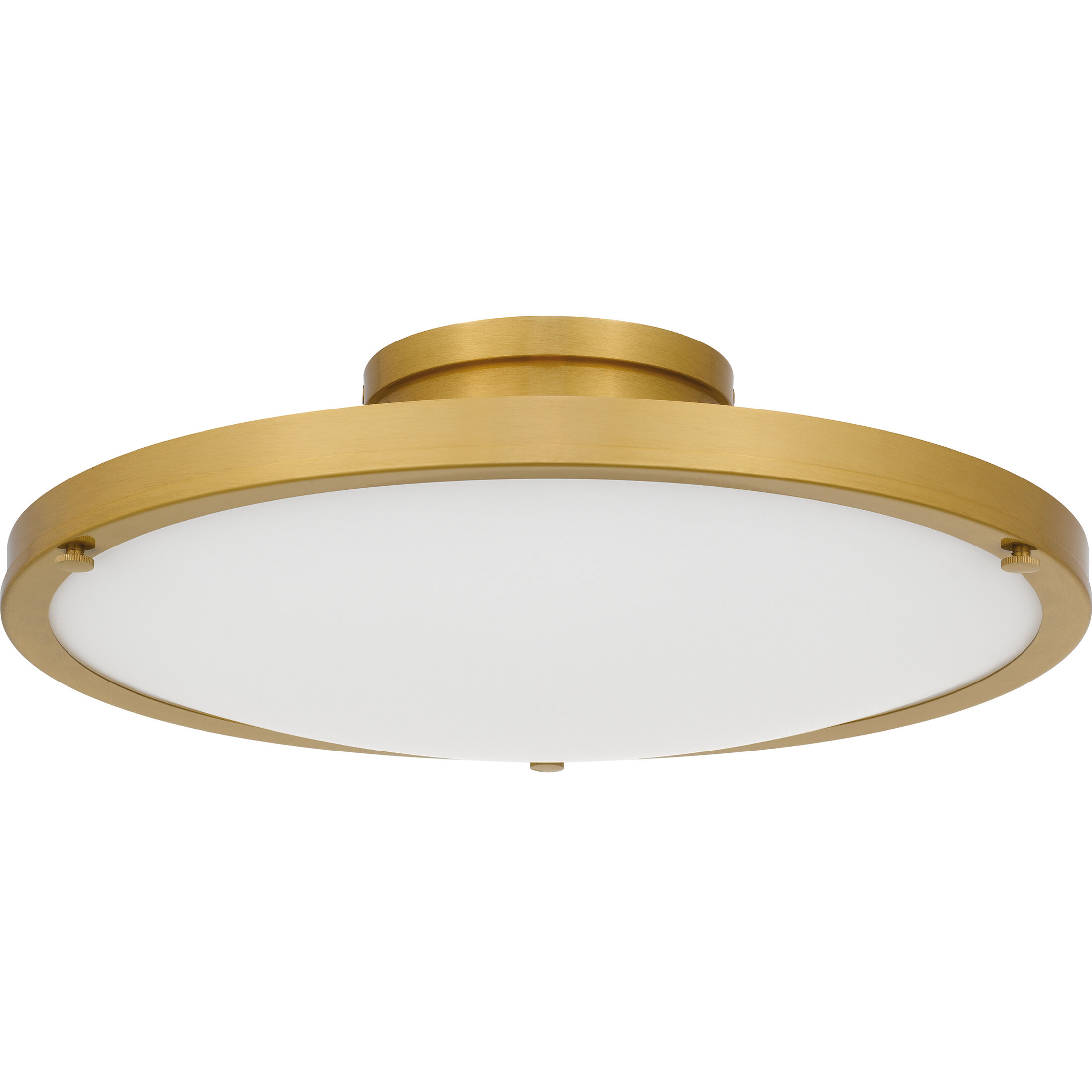 Donne LED 15.75 inch Brushed Gold Semi-Flush Mount Ceiling Light, Medium