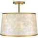 Windley 3 Light 16 inch Brushed Gold Semi-Flush Mount Ceiling Light