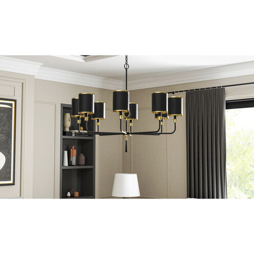Lockery 8 Light 40 inch Matte Black Chandelier Ceiling Light