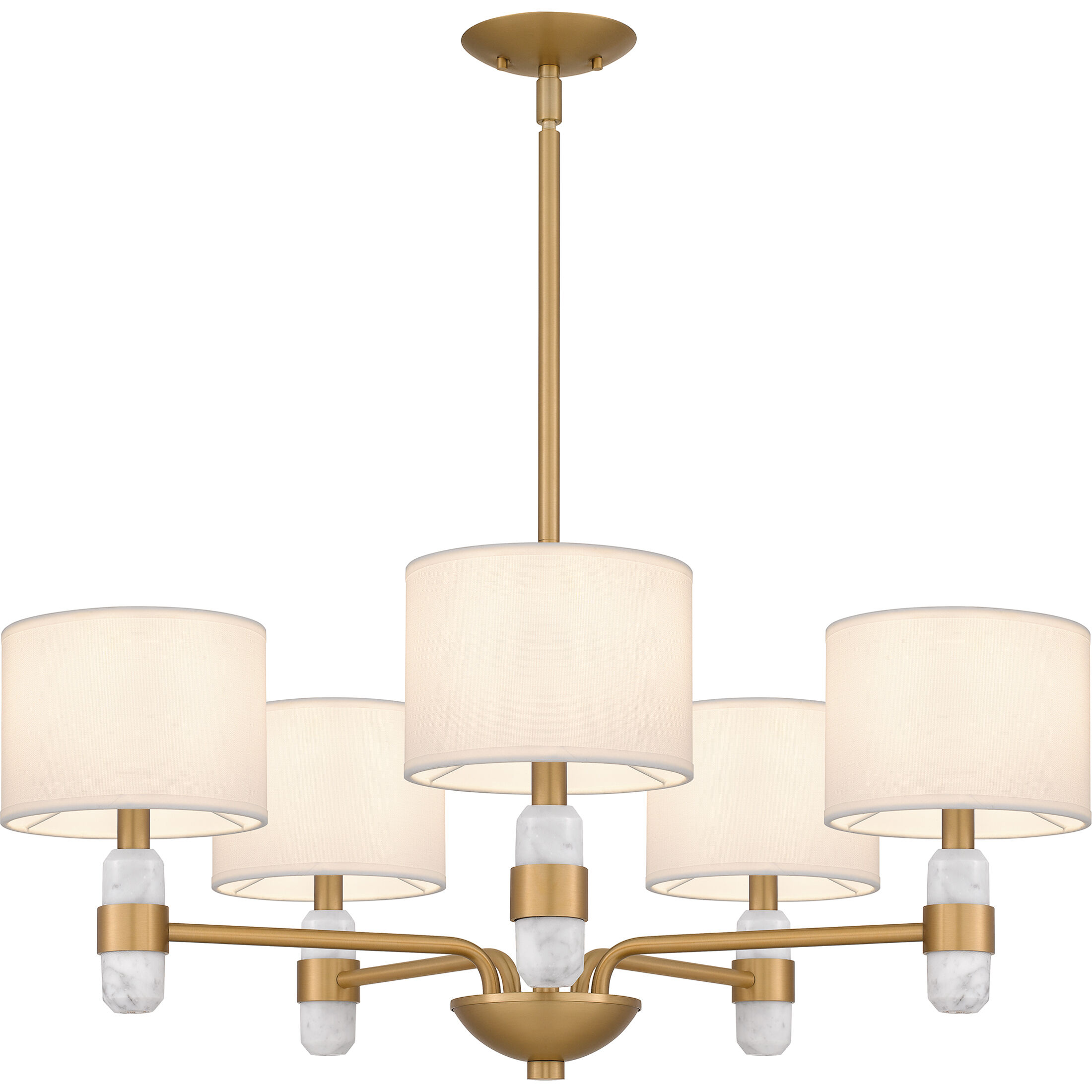 Kimberly 5 Light 30 inch Brushed Weathered Brass Chandelier Ceiling Light