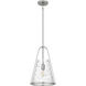 Briley 1 Light 11.5 inch Brushed Nickel Mini Pendant Ceiling Light