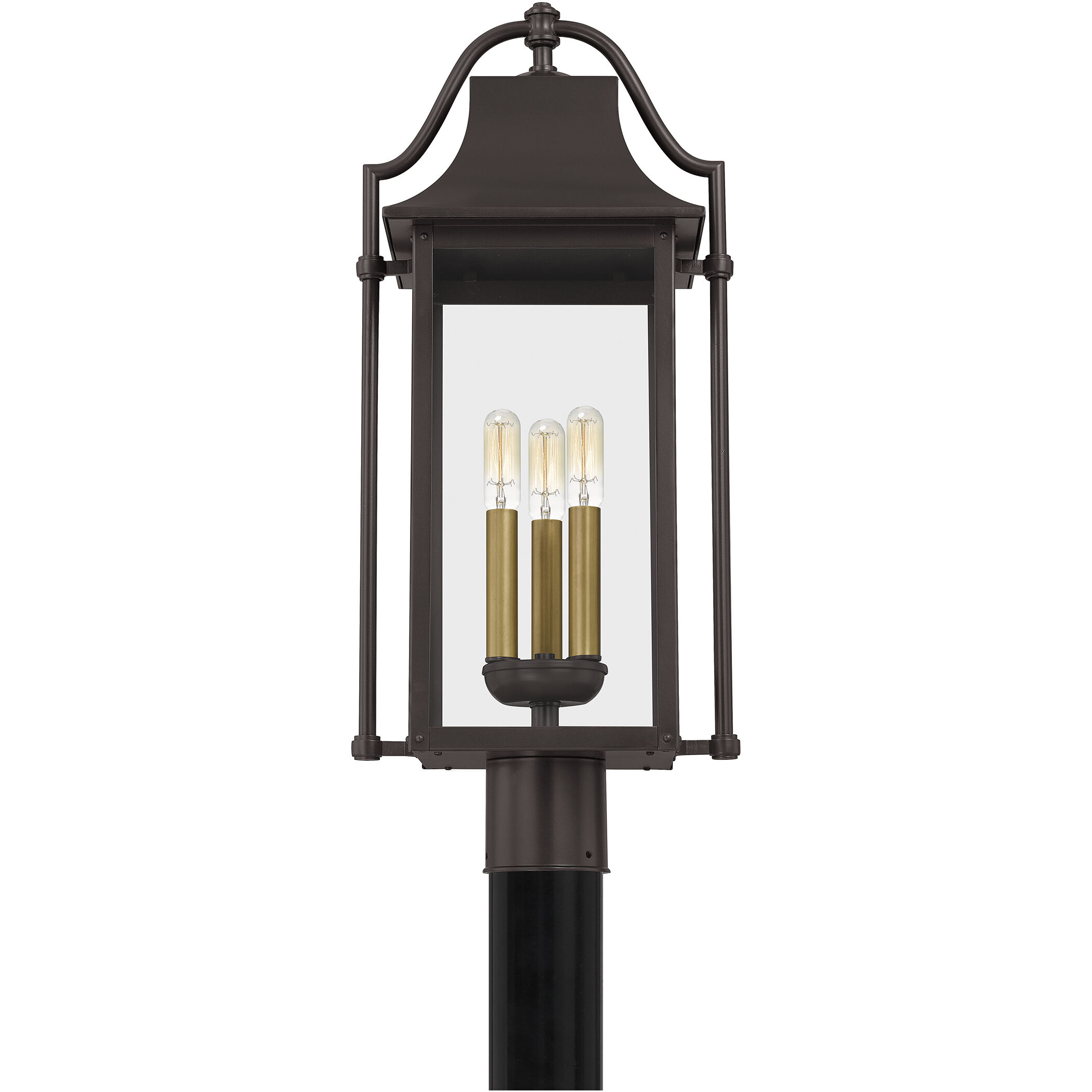 Manning 3 Light 24 inch Western Bronze Outdoor Post Lantern