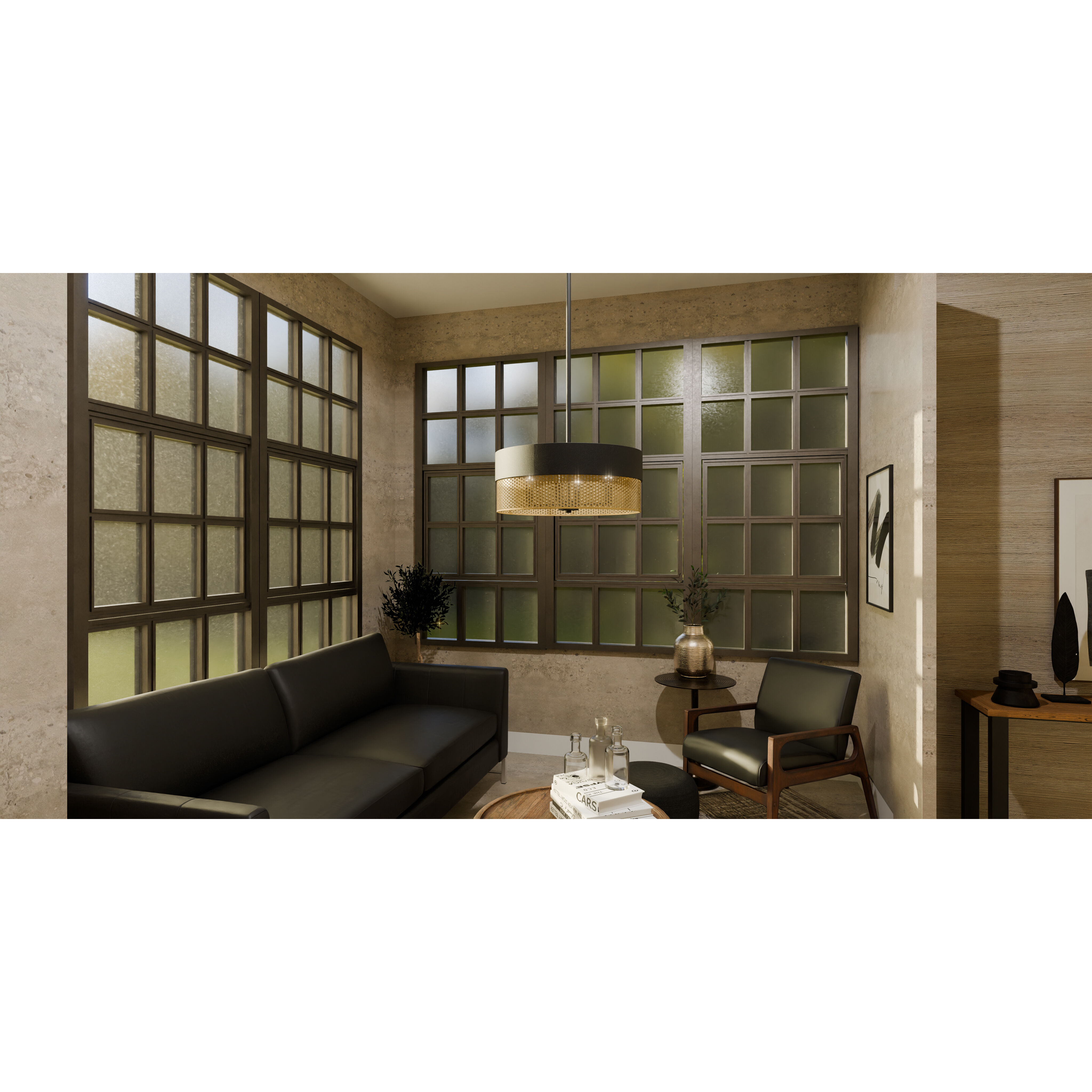 FILLIN LUCENT｜BLACK 26cm LNC Zephyrine 6-Light Matte Black and Plating Brass Crystal