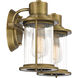 Riggs 2 Light 15 inch Weathered Brass Bath Light Wall Light