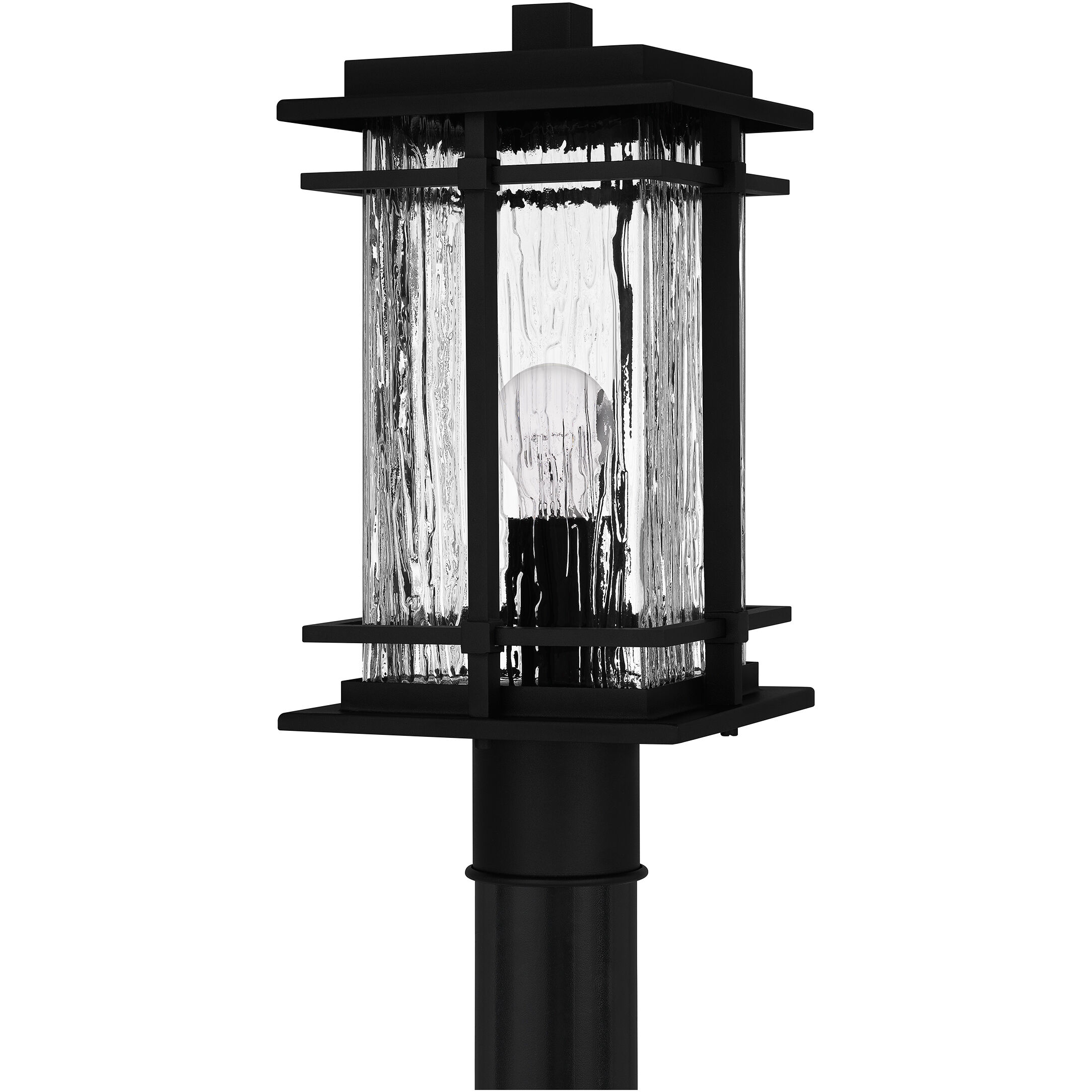 McAlister 1 Light 17 inch Earth Black Outdoor Post Lantern