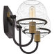 Phoenix 2 Light 14 inch Western Bronze Bath Light Wall Light, Medium