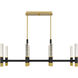 Davies 8 Light 44 inch Brushed Gold Island Light Ceiling Light