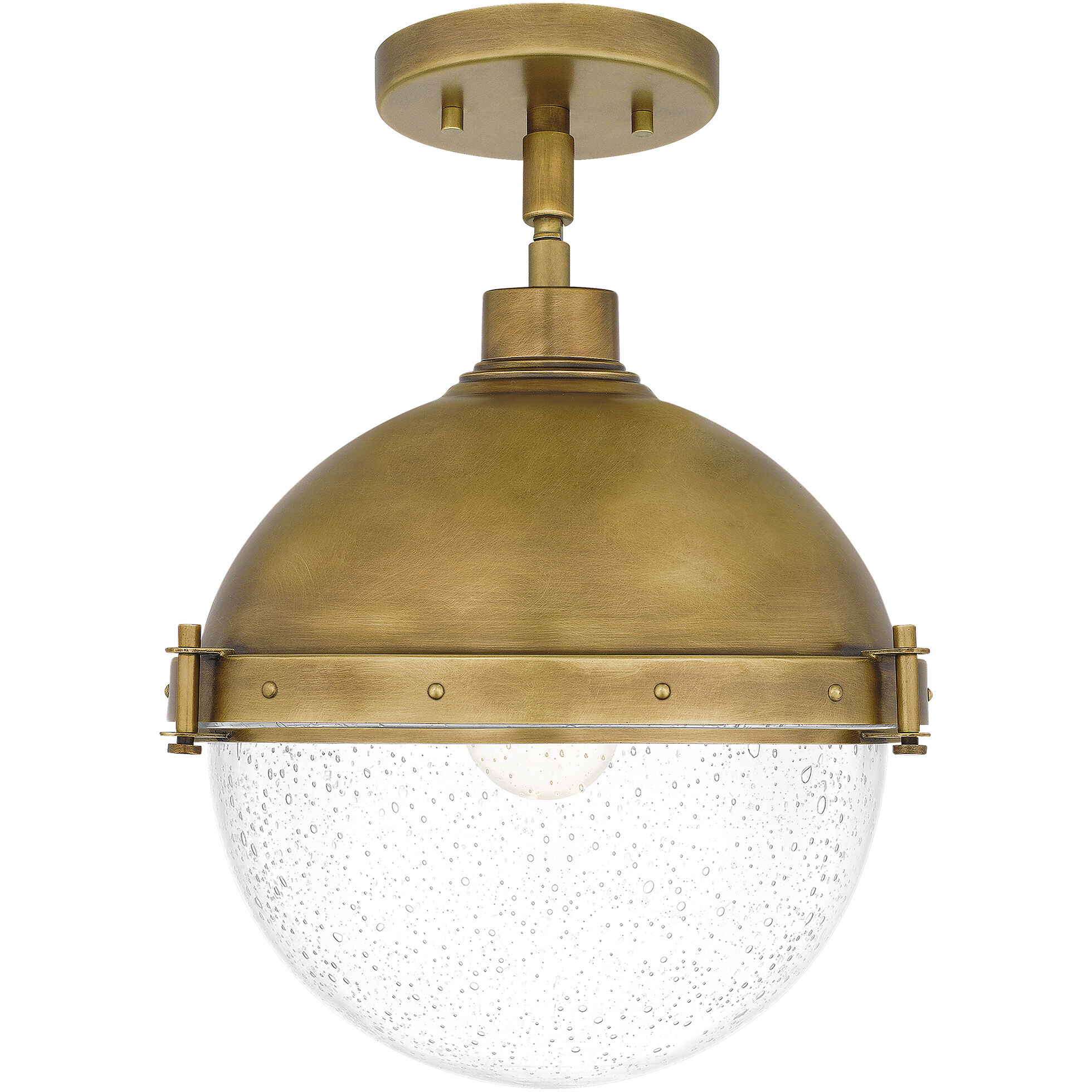 Quoizel PIN1712WS Perrine 1 Light 12 inch Weathered Brass Semi