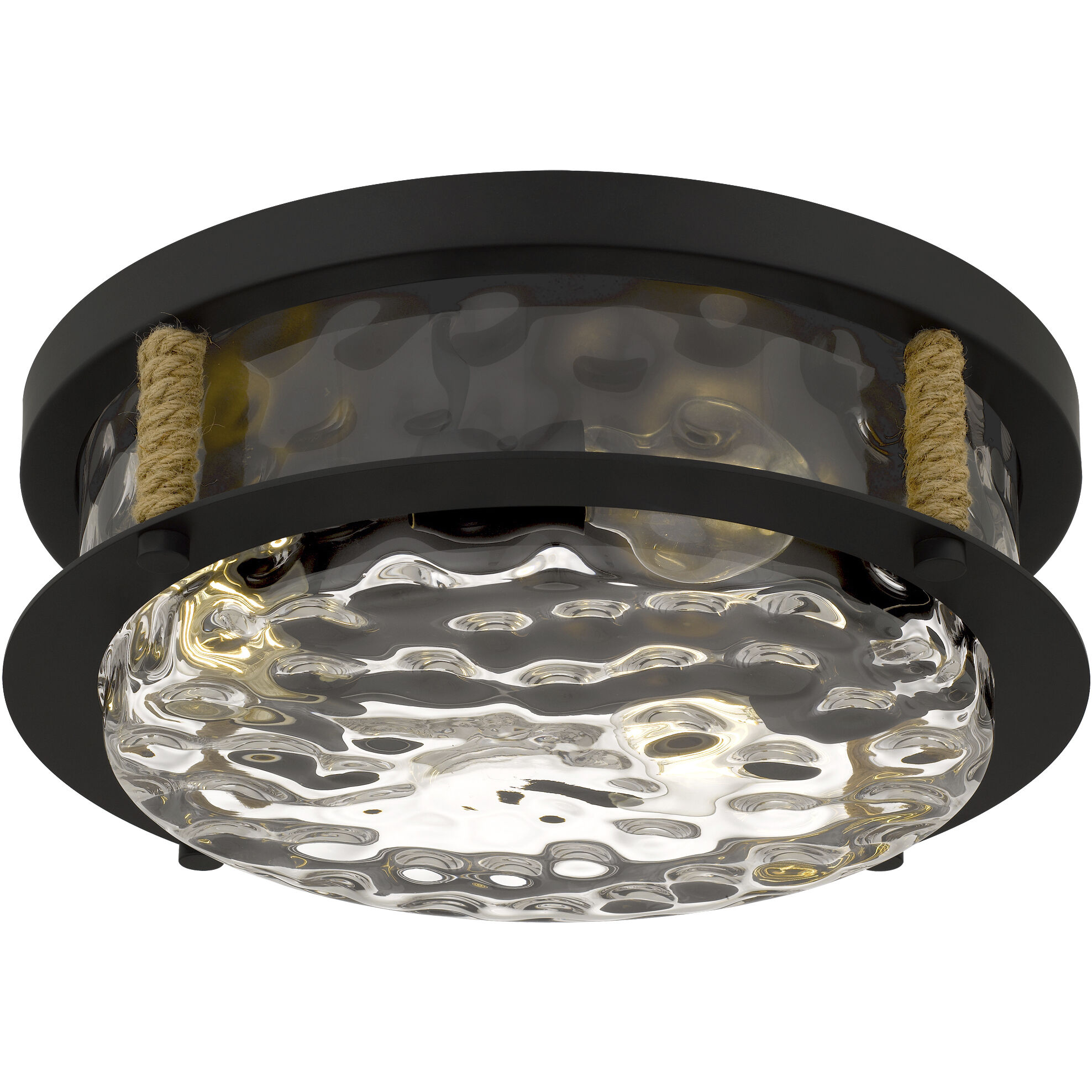 Baltic 3 Light 15.75 inch Matte Black Flush Mount Ceiling Light