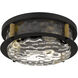 Baltic 3 Light 15.75 inch Matte Black Flush Mount Ceiling Light