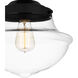 Wrede 1 Light 11.75 inch Matte Black Semi-Flush Mount Ceiling Light