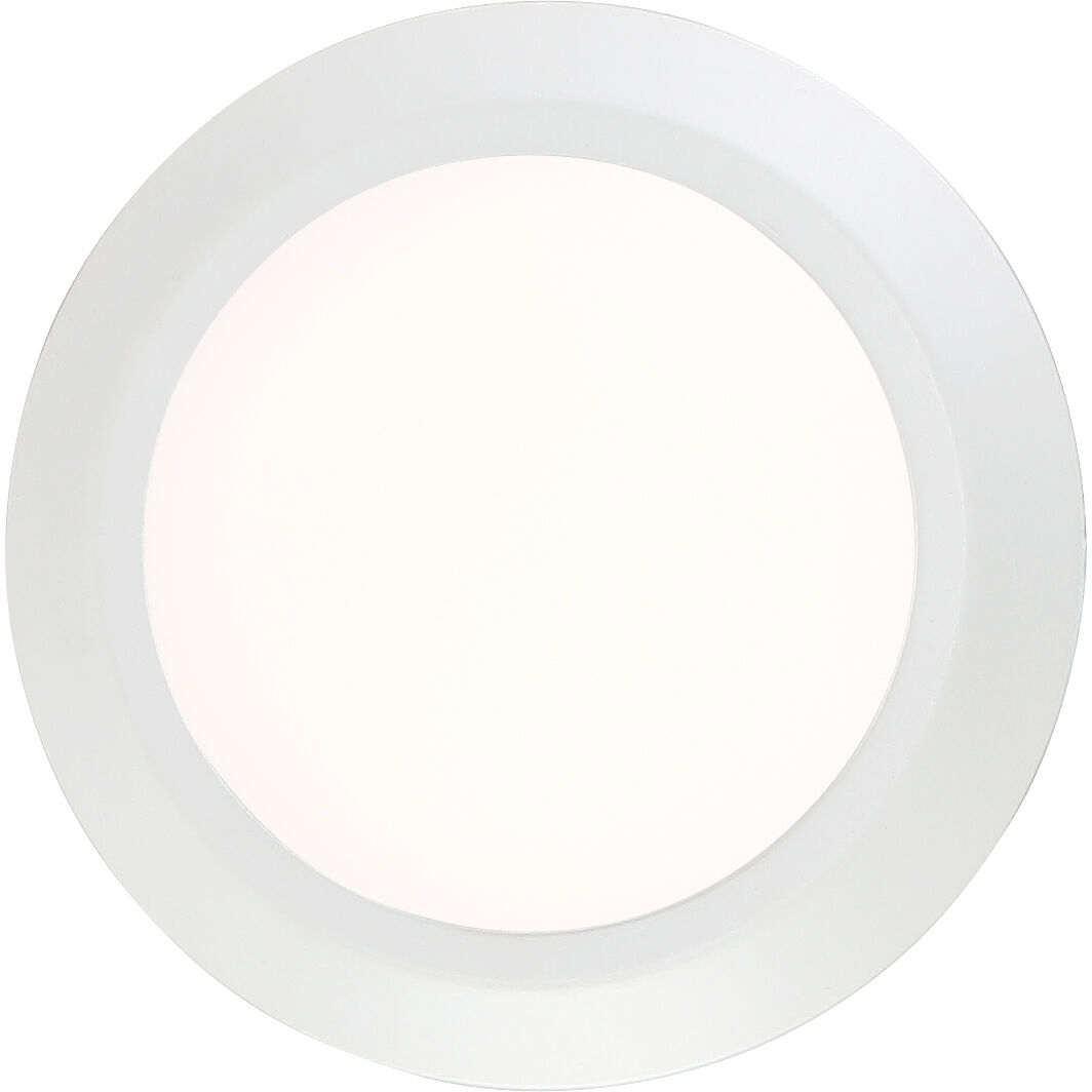 Verge LED 8 inch Fresco Flush Mount Ceiling Light in White Lustre